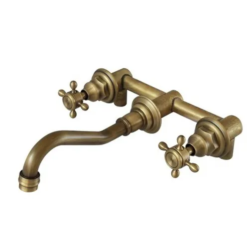 Vòi lavabo nóng lạnh âm tường bằng đồng cổ điển Kanly GCT08
