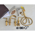 Sen bồn tắm gắn bồn 5 lỗ nóng lạnh bằng đồng cổ điển Kanly GCB22