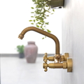 Vòi lavabo nóng lạnh âm tường bằng đồng cổ điển Kanly GCT05