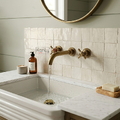 Vòi lavabo nóng lạnh âm tường bằng đồng cổ điển Kanly GCT07