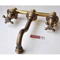 Vòi lavabo nóng lạnh âm tường bằng đồng cổ điển Kanly GCT08