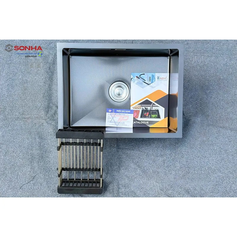 Chậu rửa bát inox phủ nano 1 hố Kagol KND6045 AB