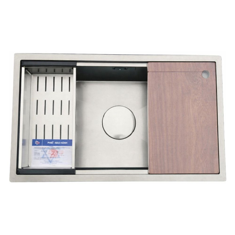 Chậu rửa bát inox phủ nano bạc 1 hố Kagol KNB8045 AB