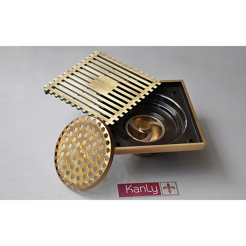 Phễu thoát sàn bằng đồng Kanly GCP11