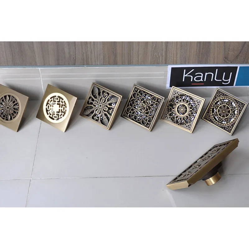 Phễu Thoát Sàn Hoa Văn Bằng Đồng KANLY GCP01