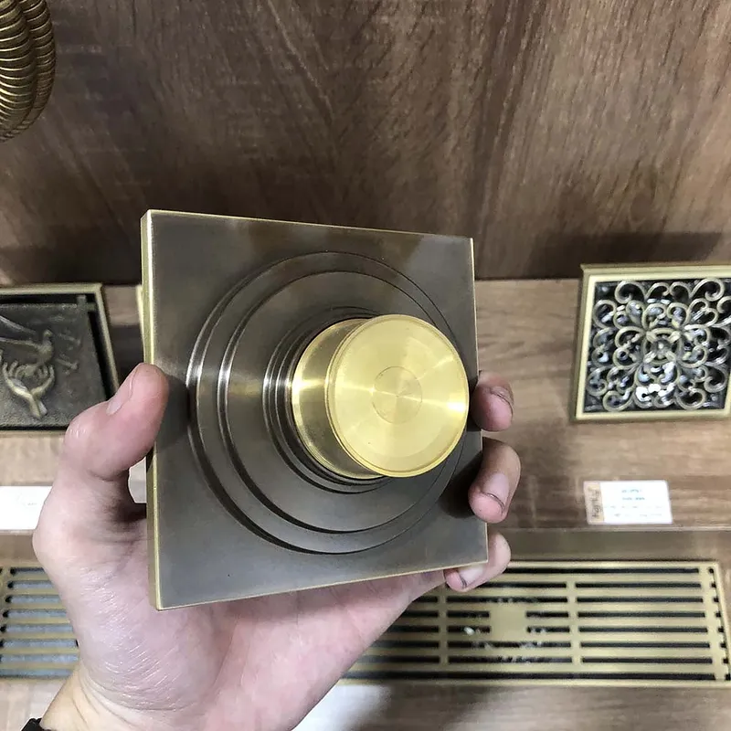 Phễu Thoát Sàn Hoa Văn Bằng Đồng KANLY GCP04