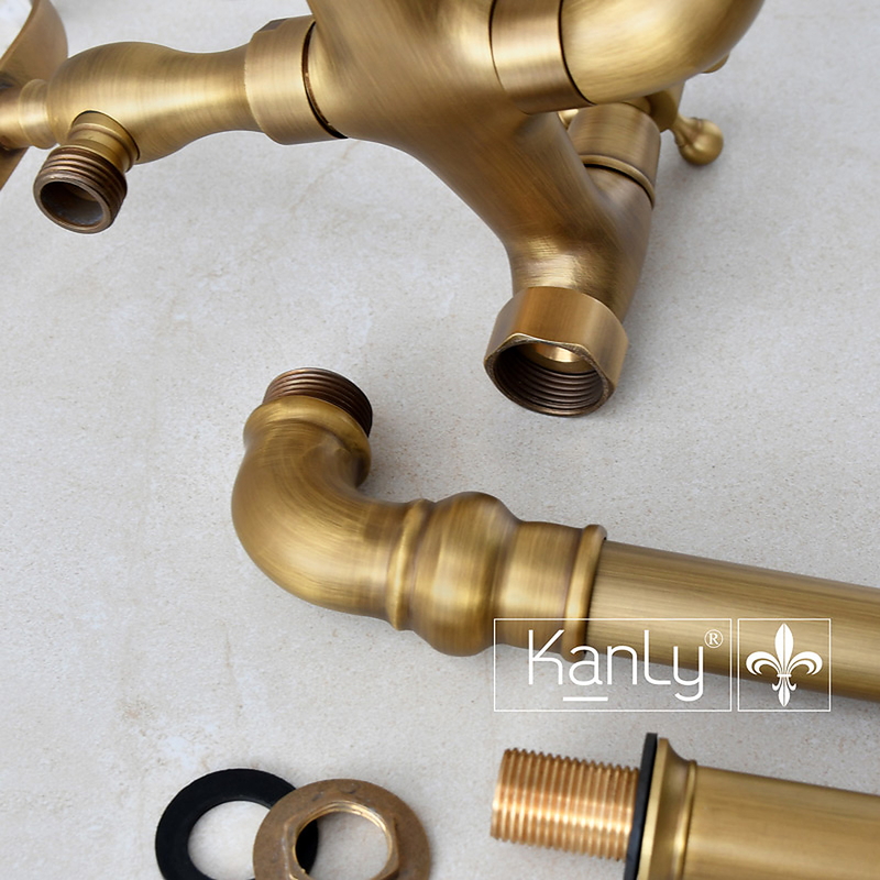Sen bồn tắm nóng lạnh đặt sàn bằng đồng cổ điển Kanly GCS09