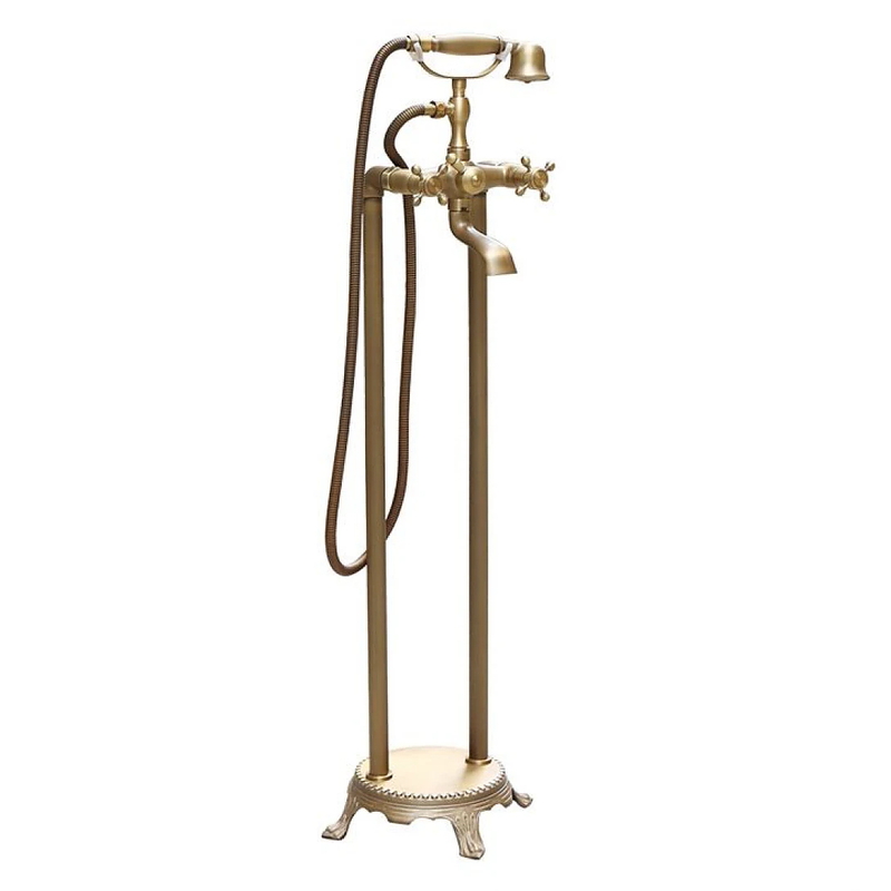 Sen bồn tắm nóng lạnh đặt sàn bằng đồng cổ điển Kanly GCS09