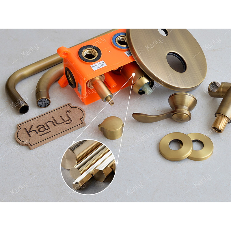 Sen tắm âm tường nóng lạnh bằng đồng Kanly GCS78