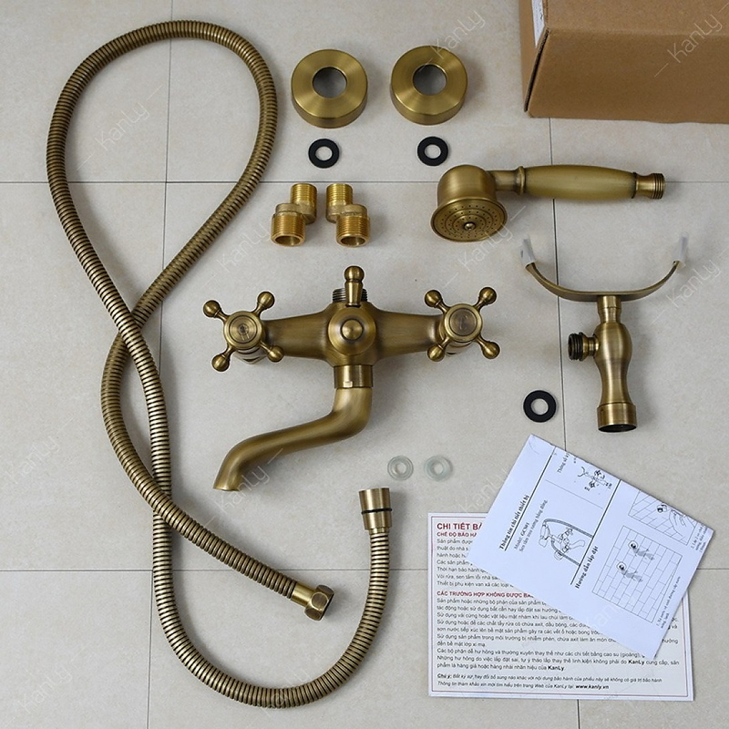 Sen tắm nóng lạnh bằng đồng Kanly GCS01