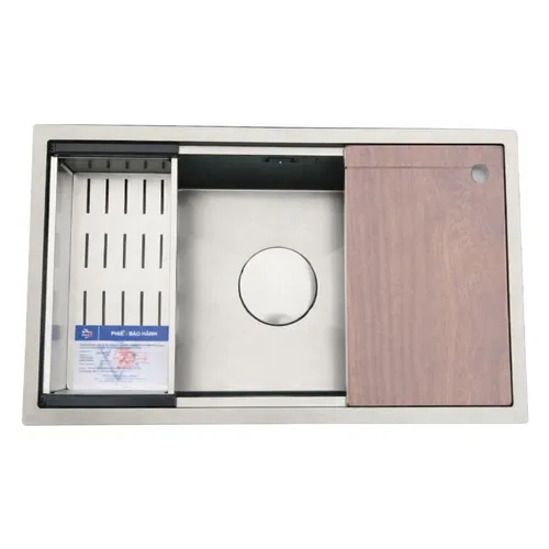 Chậu rửa bát inox phủ nano bạc 1 hố Kagol KNB8045 AB