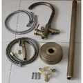 Sen bồn tắm nóng lạnh đặt sàn bằng đồng cổ điển Kanly GCS06