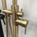 Sen bồn tắm nóng lạnh đặt sàn bằng đồng cổ điển Kanly GCS06