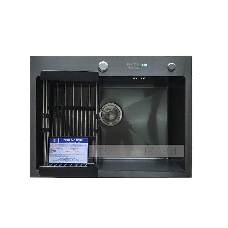 Chậu rửa bát inox phủ nano 1 hố Kagol KND6045