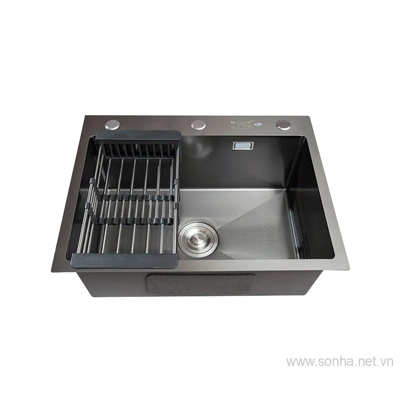 Chậu rửa bát inox phủ nano 1 hố Kagol KND6845