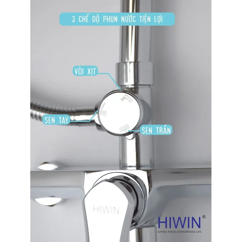 Vòi sen tắm cây đứng nóng lạnh Hiwin KF-117