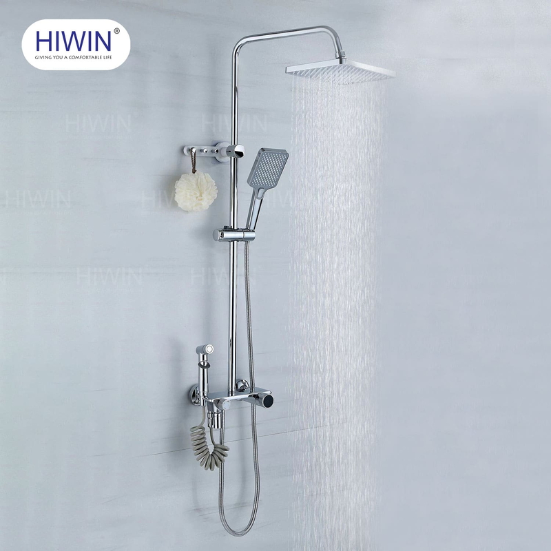 Vòi sen tắm cây đứng nóng lạnh mạ crom Hiwin KF-136