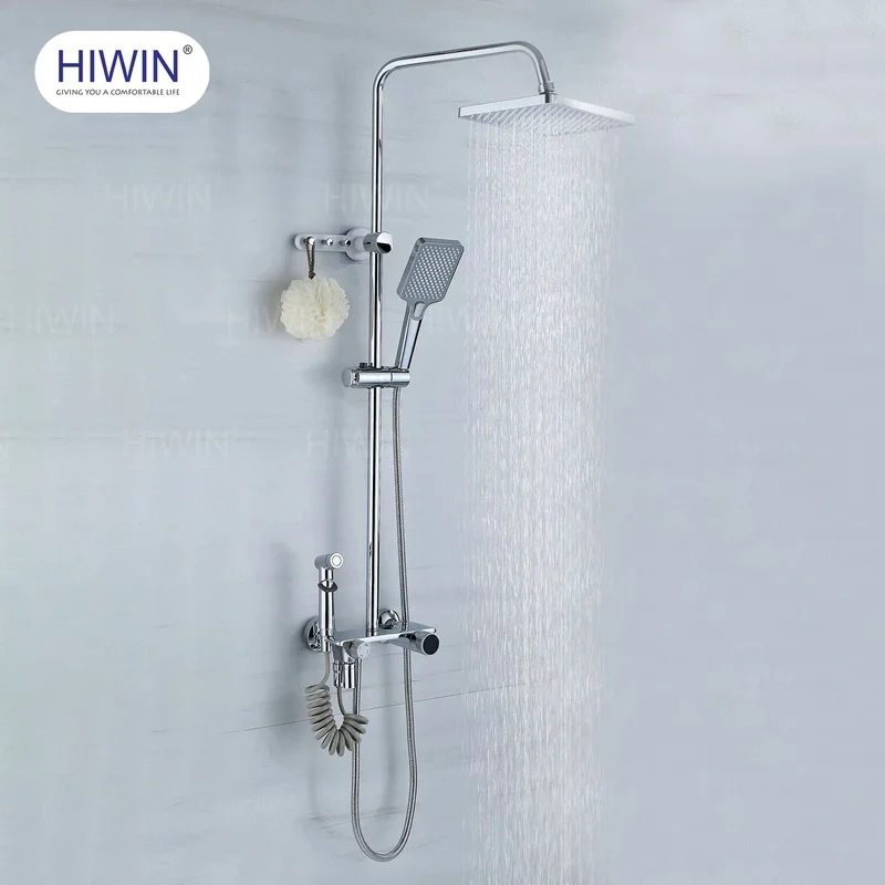 Vòi sen tắm cây đứng nóng lạnh mạ crom Hiwin KF-136
