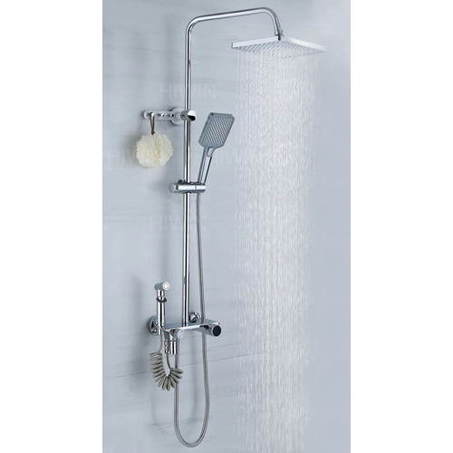 Vòi sen tắm cây đứng nóng lạnh mạ crom Hiwin KF-136