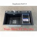 Chậu rửa bát inox phủ nano 1 hố có cài dao, cài thớt Kagol KND7846B
