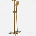 Vòi sen tắm cây đứng nóng lạnh màu vàng xước Hiwin KF-139H
