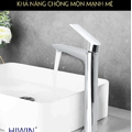 Vòi chậu rửa mặt nóng lạnh thân cao HIWIN KF-765