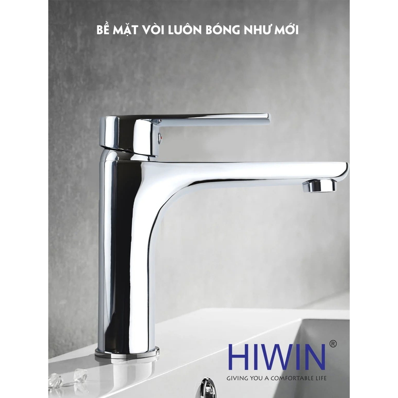 Vòi chậu rửa mặt nóng lạnh HIWIN KF-208