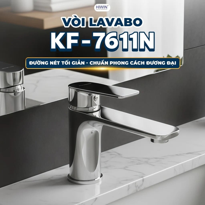 Vòi chậu rửa mặt nóng lạnh HIWIN KF-7611N