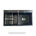 Chậu rửa bát inox 2 hố cân phủ nano Kagol KND8245 CÂN