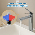 Vòi chậu rửa mặt nóng lạnh thân cao HIWIN KF-227