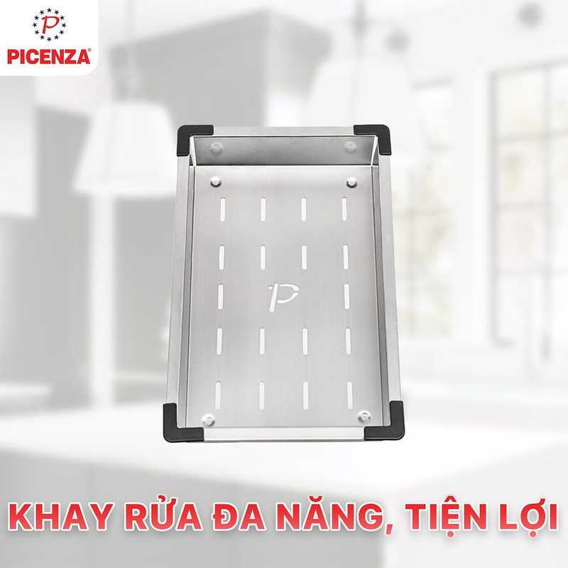 Chậu rửa bát inox 304 2 hố lệch Picenza HM 8245-615