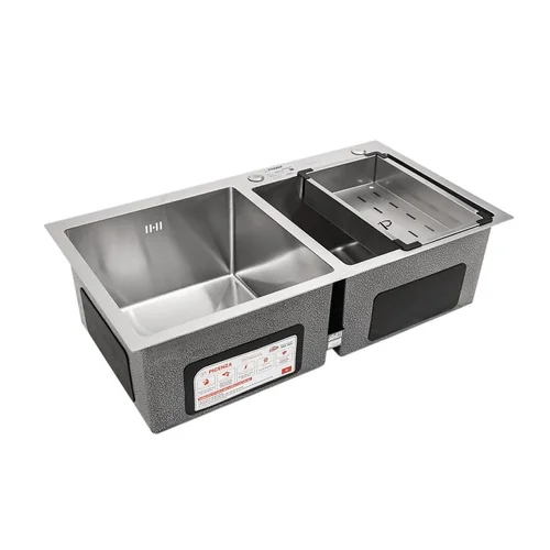 Chậu rửa bát inox 304 2 hố lệch Picenza HM 8245-615
