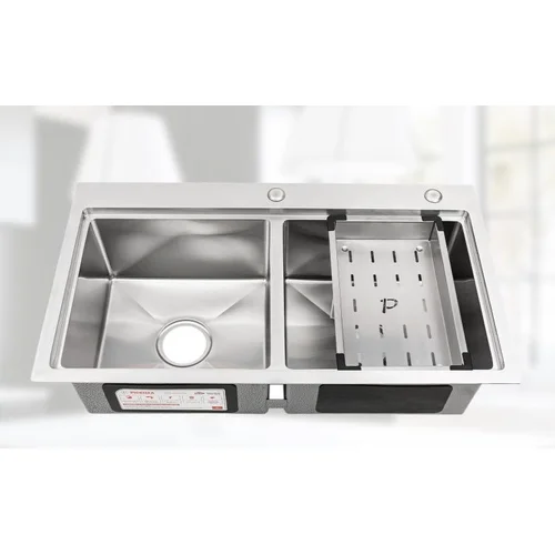 Chậu rửa bát inox 304 hạ bậc 2 hố cân Picenza HMHB 8848-616