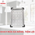 Chậu rửa bát inox 304 2 hố lệch Picenza HM 8245-615