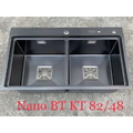 Chậu rửa bát inox phủ nano 2 hố cân Kagol KND8248 BT