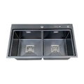 Chậu rửa bát inox phủ nano 2 hố cân Kagol KND8248 BT