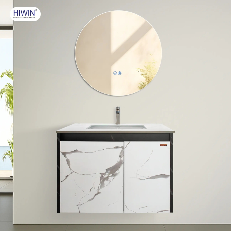 Bộ tủ chậu lavabo cao cấp hoa văn giả đá Hiwin YS-005