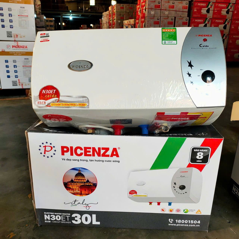 Bình nước nóng nằm ngang 30L Picenza N30ET