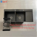 Chậu rửa bát 2 hố cân có bàn chờ phải inox phủ nano Kagol KND10045