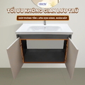 Bộ tủ chậu lavabo cao cấp màu gỗ plywood bền bỉ Hiwin YS-001