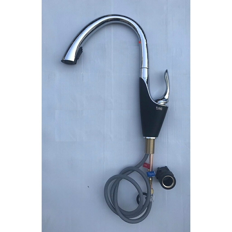 Vòi rửa bát nóng lạnh cần rút Kagol K06