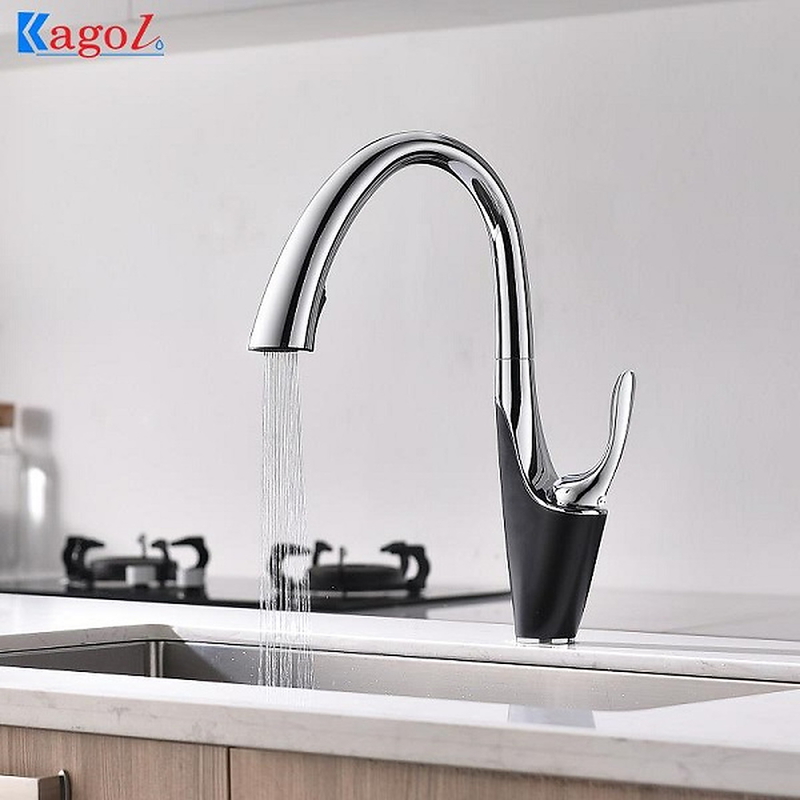 Vòi rửa bát nóng lạnh cần rút Kagol K06