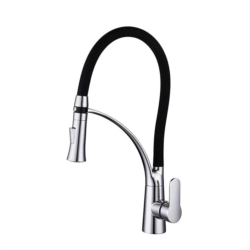 Vòi rửa bát nóng lạnh, cần silicone Kagol K02