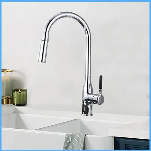 Vòi rửa bát nóng lạnh dây rút Kagol K30