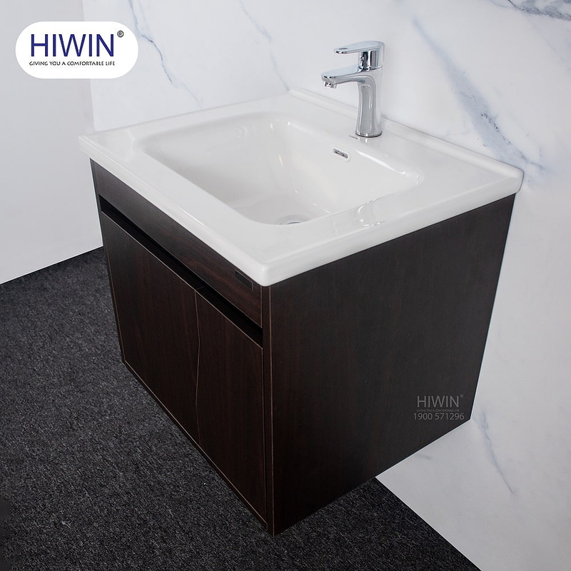 Bộ tủ chậu Lavabo gương phi đối xứng Hiwin YS-2622