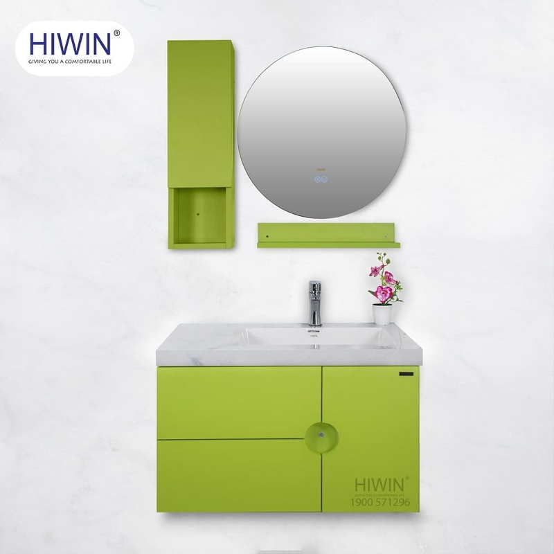 Bộ tủ chậu Lavabo treo tường đèn tự động Hiwin YS-2620