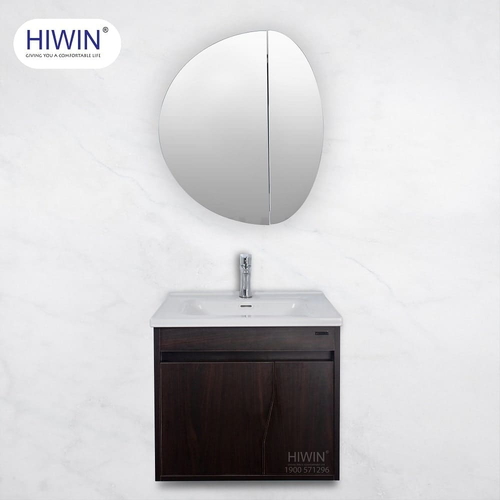 Bộ tủ chậu Lavabo gương phi đối xứng Hiwin YS-2622