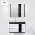 Bộ tủ chậu Lavabo nâu vân gỗ kết hợp màu trắng Hiwin YS-2618 