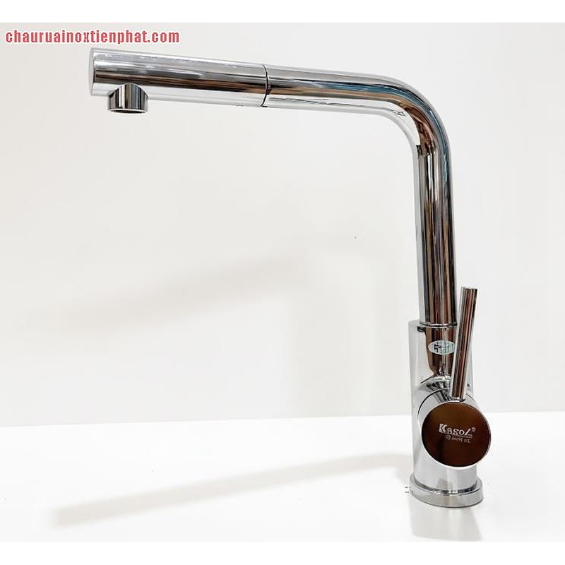 Vòi rửa bát inox nóng lạnh dây rút Kagol K71