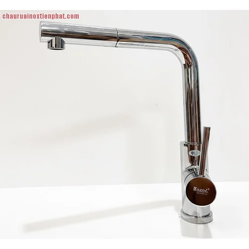 Vòi rửa bát inox nóng lạnh dây rút Kagol K71
